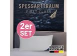 Daunenkissen SPESSARTTRAUM "FIRST CLASS, Kopfkissen 1-tlg. oder 2-tlg. 40x80 oder 80x80 cm", weiß, B:40cm L:60cm, Bezug: 100% Baumwolle. Füllung: 90% Daunen, 10% Federn, Kopfkissen, hergestellt in Deutschland, allergikerfreundlich, im Set günstiger