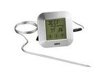 Bratenthermometer GEFU "PUNTO", silber, B:8,5cm H:2,4cm T:8,5cm, Edelstahl, Kunststoff, Temperaturmessgeräte, digital, für Grill, Backofen und Herd