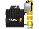 BENY Mikro-Wechselrichter 800 W BYM800 für Balkonkraftwerk, IP67 wetterfest, Plug-&-Play Installation, 2 MPPT, WIFI, Micro Inverter