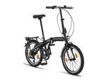 Licorne Bike Conseres Premium Falt Bike in 20 Zoll - Fahrrad für Herren, Jungen, Mädchen und Damen - Shimano 6 Gang-Schaltung - Hollandfahrrad Zoll:20;Farbe:Schwarz