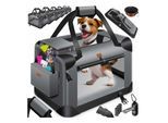 LOVPET® Hundebox Hundetransportbox faltbar Inkl.Hundenapf Transporttasche Hundetasche Transportbox für Haustiere, Hunde und Katzen Haustiertransportbox