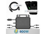 MARSTEK Mikro-Wechselrichter 800 W MST-MI0800 für Balkonkraftwerk, IP67 wetterfest, Plug-&-Play Installation, 2 MPPT, Bluetooth & WIFI, inkl. 5 m Anschlusskabel, Micro Inverter