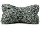 Nackenkissen GÖZZE "Curly Lesekissen Rolf", grau (graugrün), B:40cm H:19cm L:25cm, Polyester, Funktionskissen
