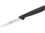 Schälmesser TEFAL "Colorfood", schwarz (schwarz, edelstahl), Klingenlänge 8cm, Edelstahl, Kunststoff, Kochmesser, gezahnt, 8 cm, Klinge aus deutschem Edelstahl, ergonomischer Griff