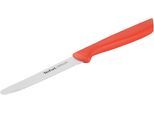Universalküchenmesser TEFAL "Colorfood", rot (orange, edelstahl), Klingenlänge 10cm, Edelstahl, Kunststoff, Kochmesser, gezahnt, 10 cm, Klinge aus deutschem Edelstahl, ergonomischer Griff
