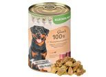 Lyra Pet Lecker.Pet Gino's 100 % Muskelfleischwürfel Rind & Schwein Hundefutter Nassfutter 12x400 g