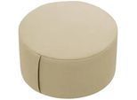 Relaxdays Meditationskissen , Beige , Naturmaterialen , Rund , 33x13x33 cm , Heimtextilien, Wohntextilien, Kissen