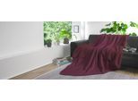 Wohndecke KINZLER "Demi Flausch", lila (beere), B:150cm L:200cm, Polyester, Wohndecken, Wohndecke, Uni Farben, mit Wendefunktion, Kuscheldecke, 150x200 cm