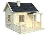 Spielhaus PALMAKO "Otto 3,6 m²", beige (natur), Spielhäuser, KinderB:267cm H:219cm T:272cm, Holzwerkstoff, Spielhaus, mit Terrasse, B:267cm H:219cm T:272cm