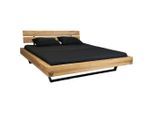 Boxxx Balkenbett, Eiche, Metall, Eiche, massiv, 140x200 cm, in verschiedenen Größen erhältlich, Schlafzimmer, Betten, Einzelbetten