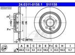 ATE Bremsensatz, Scheibenbremse sg00000dnq Hinterachse voll 300mm 11mm für Volvo Ford Opel SAAB GM MAZDA
