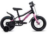 Kinderfahrrad GHOST "Powerkid 12" Gr. 18, schwarz (pink, schwarz), Fahrräder, Kinder, 18cm, 12 Zoll (30,48cm)