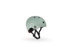 Scoot and Ride Kinderhelm, Grün, Kunststoff, Textil, Gr. Xxs-S, RoHS, Magnetverschluss, mit LED-Licht, Kinnpolster, Freizeit & Co, Sport & Fitness, Fahrräder, Kinderhelme