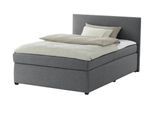 Boxspringbett mit Matratze und Topper H3 Duke ¦ grau ¦ Maße (cm): B: 147 H: 104