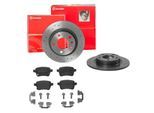 BREMBO Bremsensatz, Scheibenbremse Bremsensatz-Hinterachse XTRA LINE / STANDARD sk8k0f9wr7 Hinterachse Gelocht 264mm 10mm für Opel Vaughall
