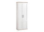Xora Garderobenschrank Romance, Weiß, Holzwerkstoff, 4 Fächer, 76x200x38 cm, Garderobe, Garderobenschränke, Garderobenschränke