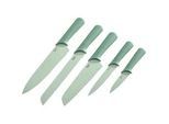 Homeware Profession. Messerset , Petrol, Mintgrün , Kunststoff , 5-teilig , Lfgb , rutschfester Griff, Klinge antihaftbeschichtet , Küchenmesser, Messersets