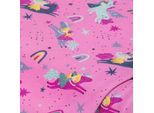 Baumwoll-Jersey-Digitaldruck "Einhorn" mit Elasthan, rosa-color