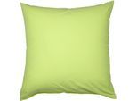 Kissenbezug JANINE "PIANO 0125 31 80x80", grün (apfelgrün), B:40cm L:40cm, Mako-Soft-Seersucker, Obermaterial: 100% Baumwolle, Kissenbezüge, Kissenbezug, mit Reissverschluss