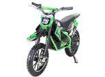 Kinder-Crossbike Gepard, Elektro-Kindermotorrad, 500 Watt, bis 24 km/h, verstärkte Gabel, ab 8 J. (Grün)
