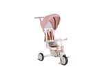 Byox Dreirad, Tricycle Compacto 4 in 1 Schiebegriff klappbar Gurt umbaubar EVA rosa