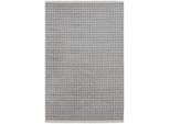 Teppich "Magic 6104", silber (silberfarben), B:80cm H:7mm L:150cm, Kunstfaser, Viskose, SCHÖNER WOHNEN-KOLLEKTION, Teppiche, Teppich, Hoch Tief Struktur, mit Viskose, weich und glänzend