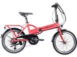E-Bike ZÜNDAPP "Z101" Gr. 37, rot, Elektrofahrräder, 37cm, 20 Zoll (50,80cm), Pedelec, Elektrofahrrad für Damen u. Herren
