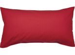 Kissenbezug JANINE "PIANO 0125 31 80x80", rot (hellrot), B:80cm L:40cm, Mako-Soft-Seersucker, Seersucker, Kissenbezüge, Kissenbezug, mit Reißverschluss