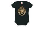 Body LOGOSHIRT "Harry Potter - Hogwarts", Mädchen, Gr. 74/80, EURO-Größen, schwarz, 100% Baumwolle, unifarben, kurz, Rundhals, Bodys Body, mit lizenziertem Print