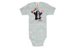 Body LOGOSHIRT "Der kleine Maulwurf", Mädchen, Gr. 86/92, EURO-Größen, grau (grau, meliert), 100% Baumwolle, bedruckt, meliert, kurz, Rundhals, Bodys Body, mit lizenzierten Originaldesign