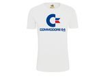 T-Shirt LOGOSHIRT "Commodore", Herren, Gr. S, weiß, 100% Baumwolle, bedruckt, normal, Rundhals, Shirts T-Shirt, mit Gaming Print