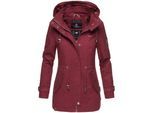 MARIKOO Damen Moderner Outdoorjacke Übergangsparka aus Baumwolle mit Kapuze Nyokoo