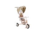 Byox Dreirad, Tricycle Compacto 4 in 1 Schiebegriff klappbar Gurt umbaubar EVA beige