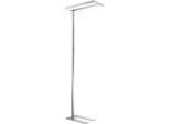 LED-Stehleuchte, stufenlos dimmbar, direkt & indirekt leuchtend, H 1950 mm, 2 x 30 W, alusilber