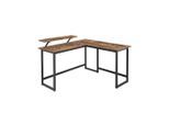Boxxx Eckschreibtisch, Braun, Schwarz, Metall, Holzwerkstoff, Vintage, rechteckig, eckig, Flachrohr, 130x92.2x140 cm, Arbeitszimmer, Schreibtische, Eckschreibtische