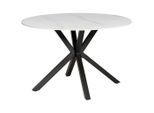 Mid.you Esstisch, Weiß, Metall, Keramik, rund, Rundrohr, 118x76x118 cm, Esszimmer, Tische, Esstische, Esstische rund