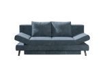 Novel Schlafsofa Sidney, Grau, Metall, 200x85x90 cm, Stoffauswahl, Wohnzimmer, Sofas & Couches, Schlafsofas, Schlafsofas mit Bettkasten