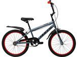Kinderfahrrad HUFFY "Pro Thunder" Gr. 28, grau, Fahrräder, Kinder, 28cm, 20 Zoll (50,80cm) hinten: 20 Zoll (50,80cm)