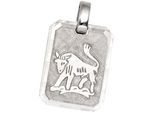 Sternzeichenanhänger JOBO "Anhänger Sternzeichen", silber 925, Schmuckanhänger, Damen, Stier, Silber 925 (Sterlingsilber), 925 Silber rhodiniert achteckig