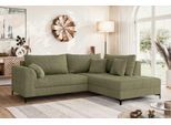 Ecksofa OTTO HOME "LEEVKE Design-Sofa mit Ottomane rechts/links bestellbar, Breite 232 cm", grün, B:232cm H:80cm T:190cm, 83% Polyester, 17% Nylon, Sofas, Ecksofa, in vielen modernen Farben erhältlich, belastbar bis 480 kg