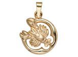 Sternzeichenanhänger JOBO "Anhänger Sternzeichen", gold (gelbgold 375), Schmuckanhänger, Damen, Krebs, Gelbgold 375, 375 Gold rund 14 mm
