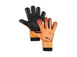 Torwarthandschuhe PUMA "PUMA ULTRA Ultimate Hybrid Torwarthandschuhe Unisex", Damen, Gr. 9, heat fire glowing rot schwarz orange, Obermaterial: 5% Elasthan, 95% Polyester. Handgelenkschoner: 77% Polyester, 23% Elasthan. Handfläche: 100% Latex, Handschuhe