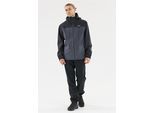 Outdoorjacke WEATHER REPORT "DELTON W-PRO15000", Herren, Gr. M, grau (anthrazit, schwarz), 94% Polyester, 6% Elasthan, bedruckt, mehrfarbig, normal, hoch geschlossener Ausschnitt, Jacken Outdoorjacke, ist atmungsaktiv, wasser- und winddicht