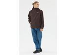Outdoorjacke WEATHER REPORT "DELTON W-PRO15000", Herren, Gr. M, dunkelbraun, 94% Polyester, 6% Elasthan, bedruckt, mehrfarbig, normal, hoch geschlossener Ausschnitt, Jacken Outdoorjacke, ist atmungsaktiv, wasser- und winddicht