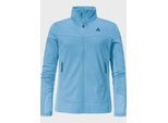 Fleecejacke SCHÖFFEL "Hiking Fleece Jk Style Milagle WMS", Damen, Gr. 42, blau (8105, blau), Oberstoff: 100% Polyester; Futter: 100% Polyester, regular fit, hoch geschlossener Ausschnitt, Jacken Fleecejacke