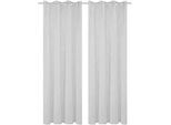 Ösenvorhang , Grau , Textil , Uni , 140x160 cm , Heimtextilien, Vorhänge, Fertigvorhänge, Ösenvorhänge