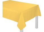 Tischdecke ADAM "Uni Collection Light" Gr. 6, gelb (hellgelb), B:130cm L:220cm, Bio-Baumwolle, Tischdecken, Tischdecke, aus 100% Bio-Baumwolle