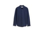 TOM TAILOR Herren Regular Fit Hemd mit Karomuster, blau, Kariert, Gr. M