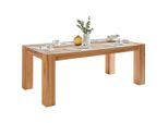 Carryhome Esstisch, Kernbuche, Holz, Kernbuche, massiv, rechteckig, eckig, 100x75x200 cm, Esszimmer, Tische, Esstische