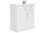 Xora Kommode, Weiß, Holzwerkstoff, 3 Fächer, 2 Schublade(n) Schubladen, 72x84x36 cm, Typenauswahl, Wohnzimmer, Kommoden & Sideboards, Kommoden